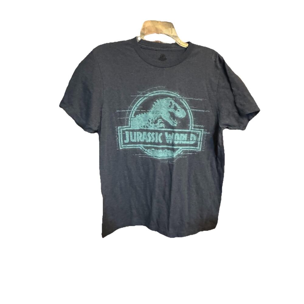 Jurassic Park Jurassic Work Blue Logo Men’s Graphic T Shirt Medium